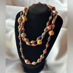 Handcrafted African Multicolor Beaded Necklace